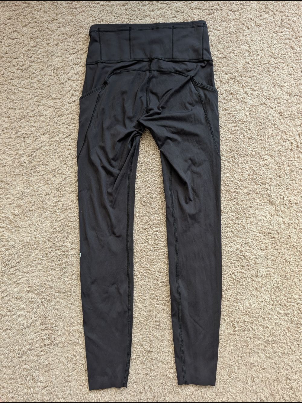Lululemon Black Suede Fast and Free High-Rise Tight 28" Inseam Leggings Size 4 - Picture 5 of 16